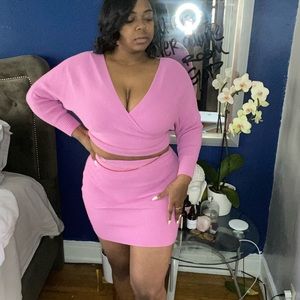 Co Ord Summer Knit Skirt Set